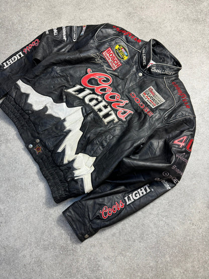 Nascar Coors Light Leahter Racing Jacket