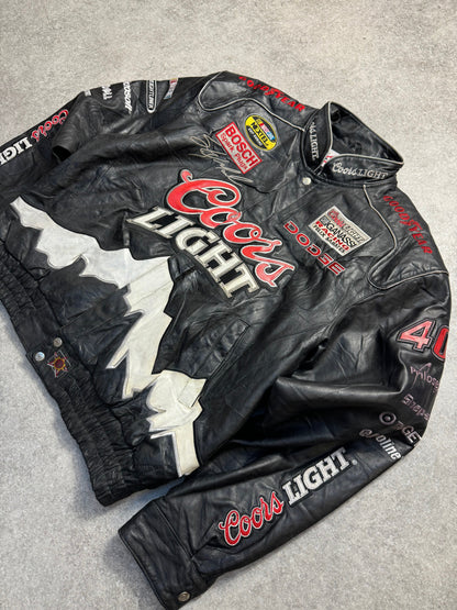 Nascar Coors Light Leahter Racing Jacket