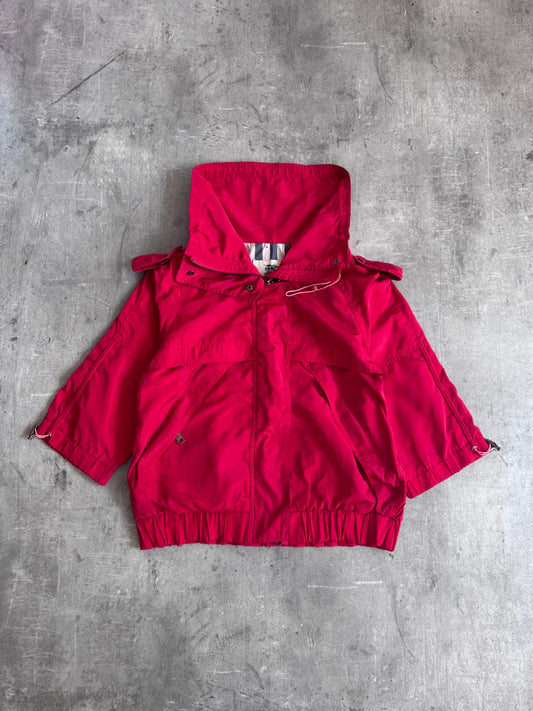 Burberry Red Nylon Technical Jacket