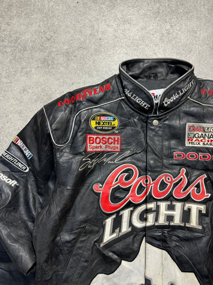 Nascar Coors Light Leahter Racing Jacket