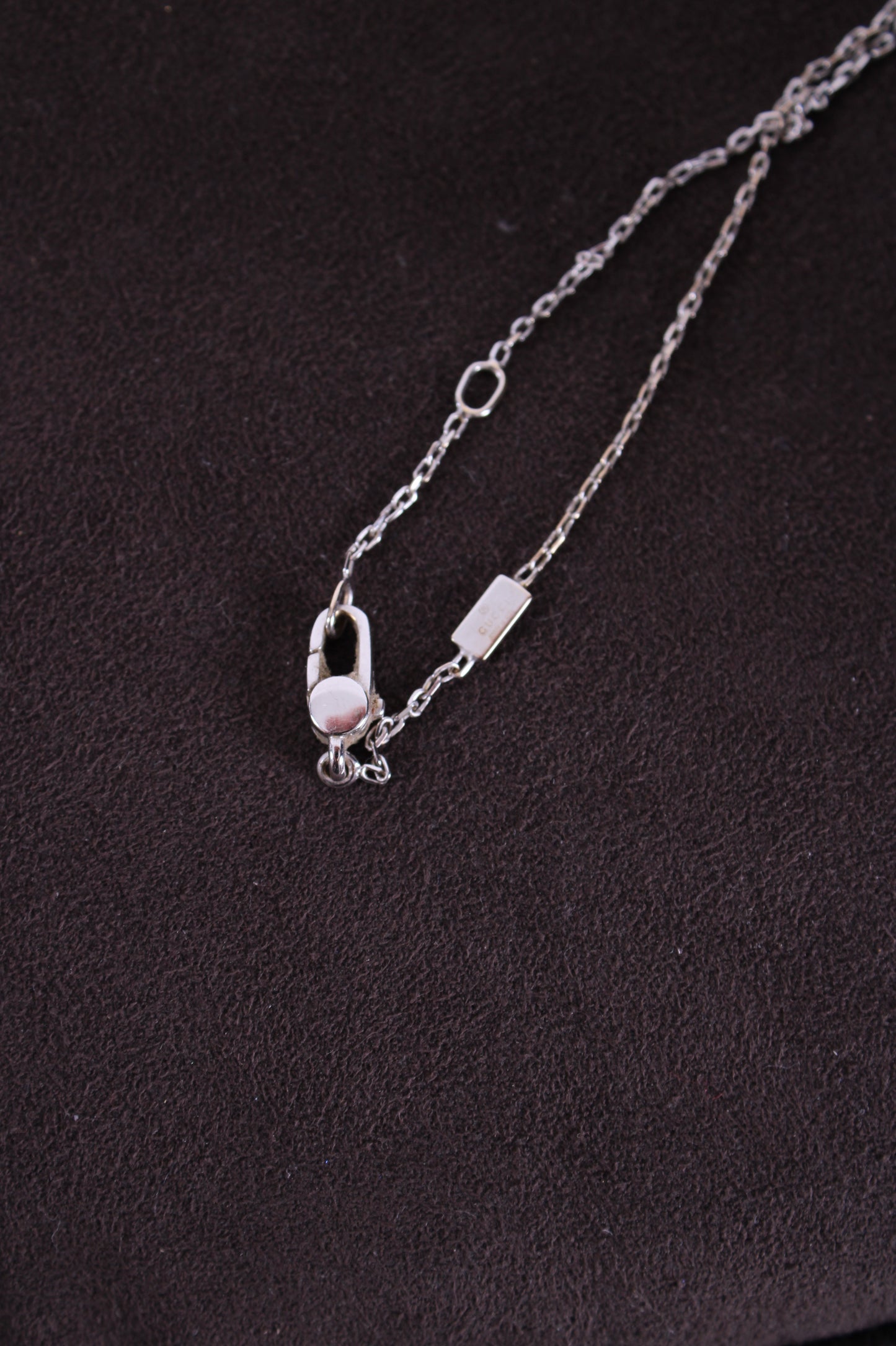 Gucci Diamond Split Cross Necklace 18ct White Gold | O/S, Gold