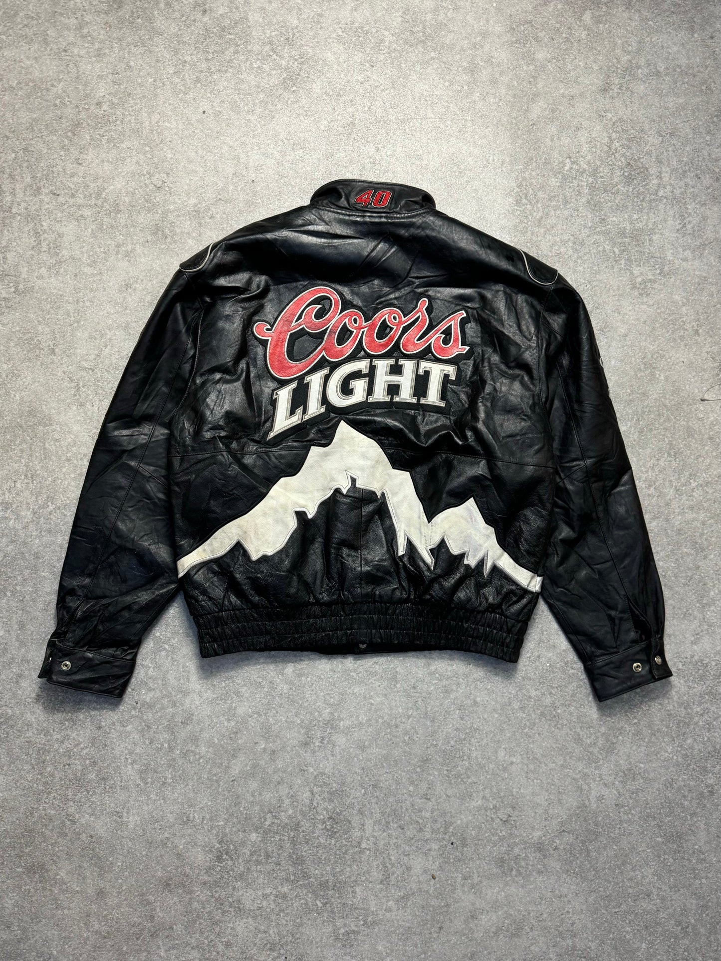 Nascar Coors Light Leahter Racing Jacket