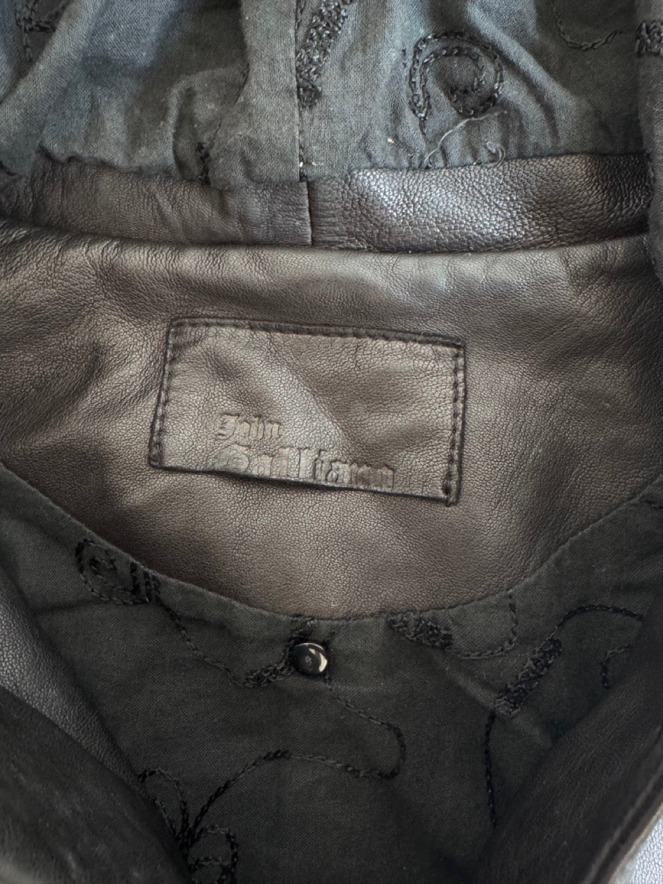 John Galliano Hooded Leather Trench