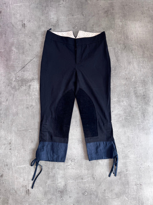 Prada Black Suede Detail Capris