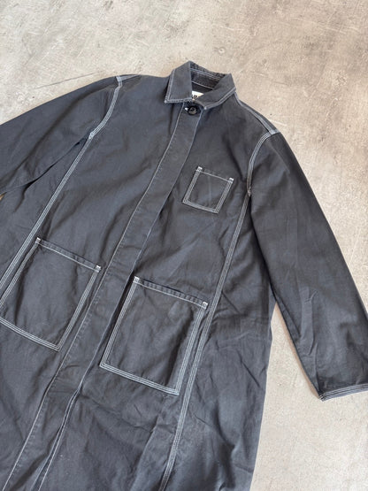 Maison Margiela Contrast Stitch Detail Black Trench