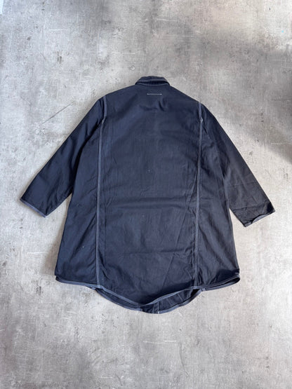 Maison Margiela Contrast Stitch Detail Black Trench