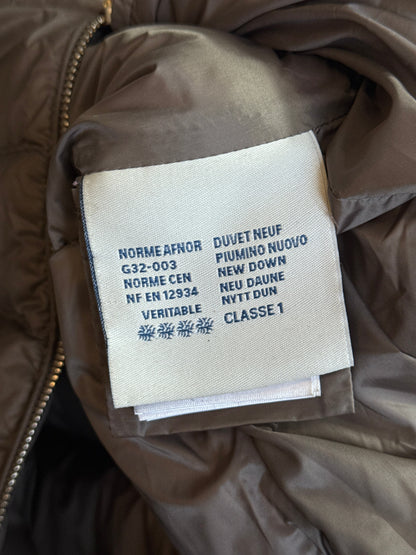 Moncler Mink Fur Detailed Grey Full Zip Puffer