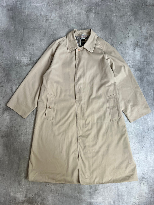 Christian Dior Plaid lined Single Breasted Cream Trench Coat