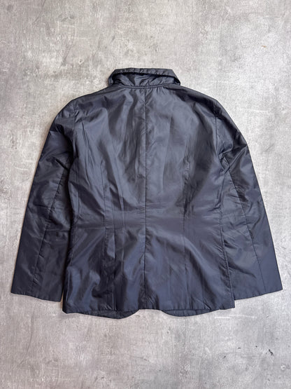 Issey Miyake Sunao Kuwahara Black Nylon Full Zip Lightweight Jacket