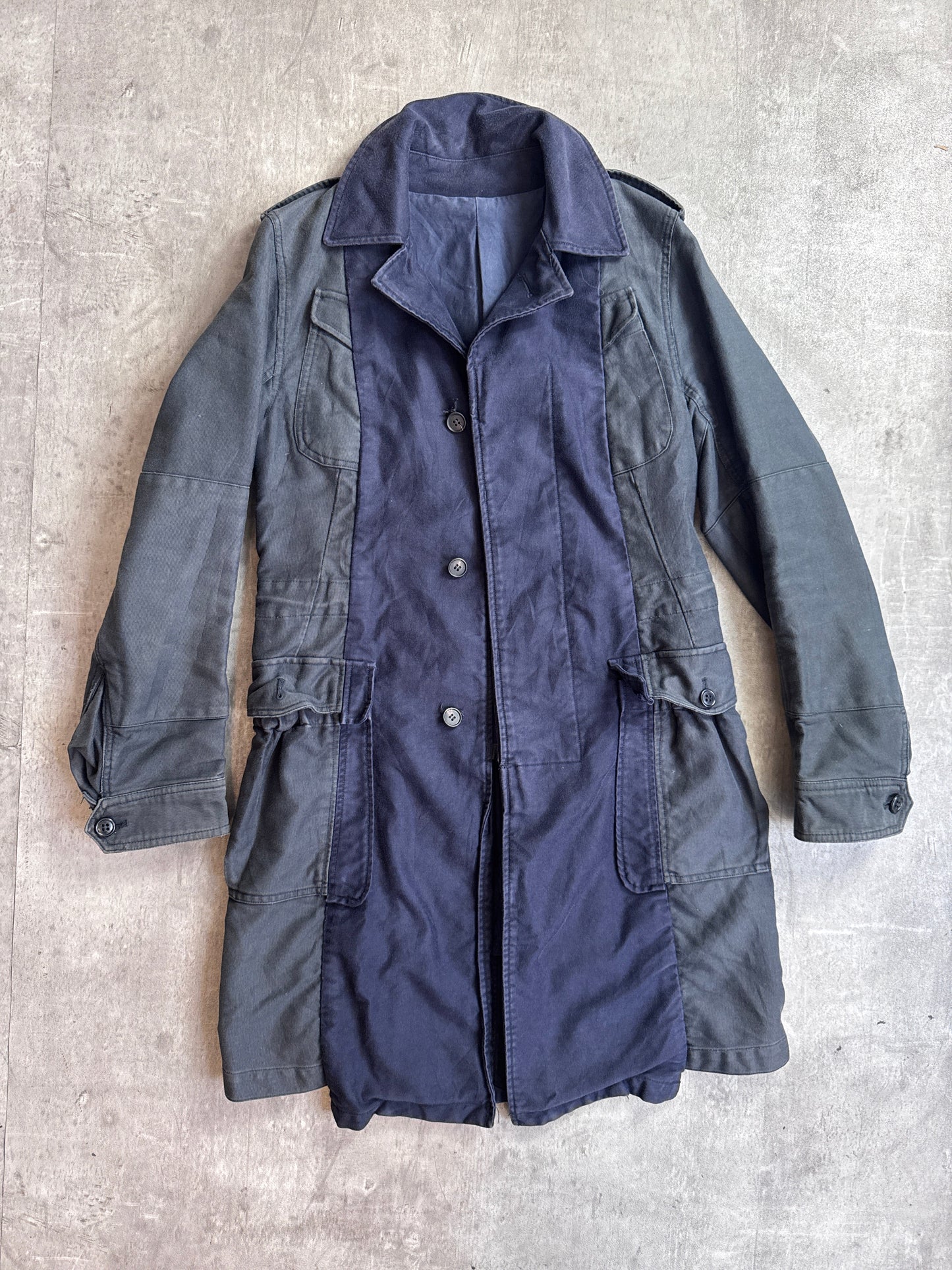Mihara Yasuhiro Navy Cotton Courd Detailed Workwear Jacket