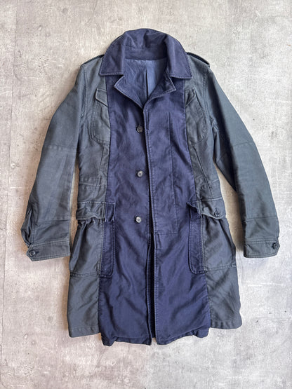 Mihara Yasuhiro Navy Cotton Courd Detailed Workwear Jacket
