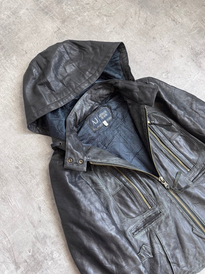 Armani Jeans Cinched Waist Moto Jacket