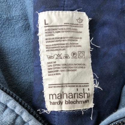 Maharishi Spell-out Zip-Up Hoodie | Default Title, Blue