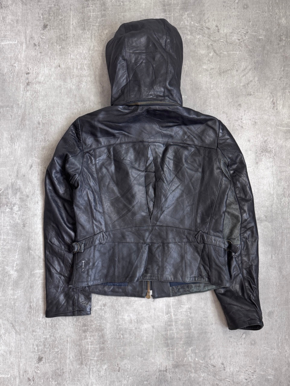 Armani Jeans Cinched Waist Moto Jacket