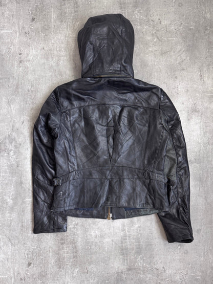 Armani Jeans Cinched Waist Moto Jacket