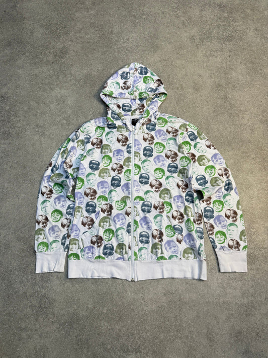 Stussy Authentic Kids Head Print Zip Up Hoodie