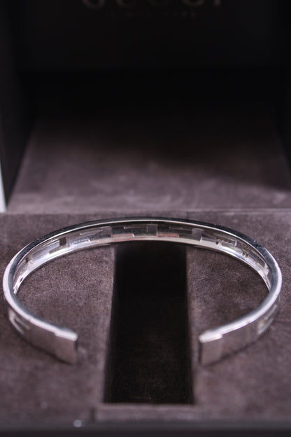 Gucci Bangle 18K White Gold 18 | O/S, Gold