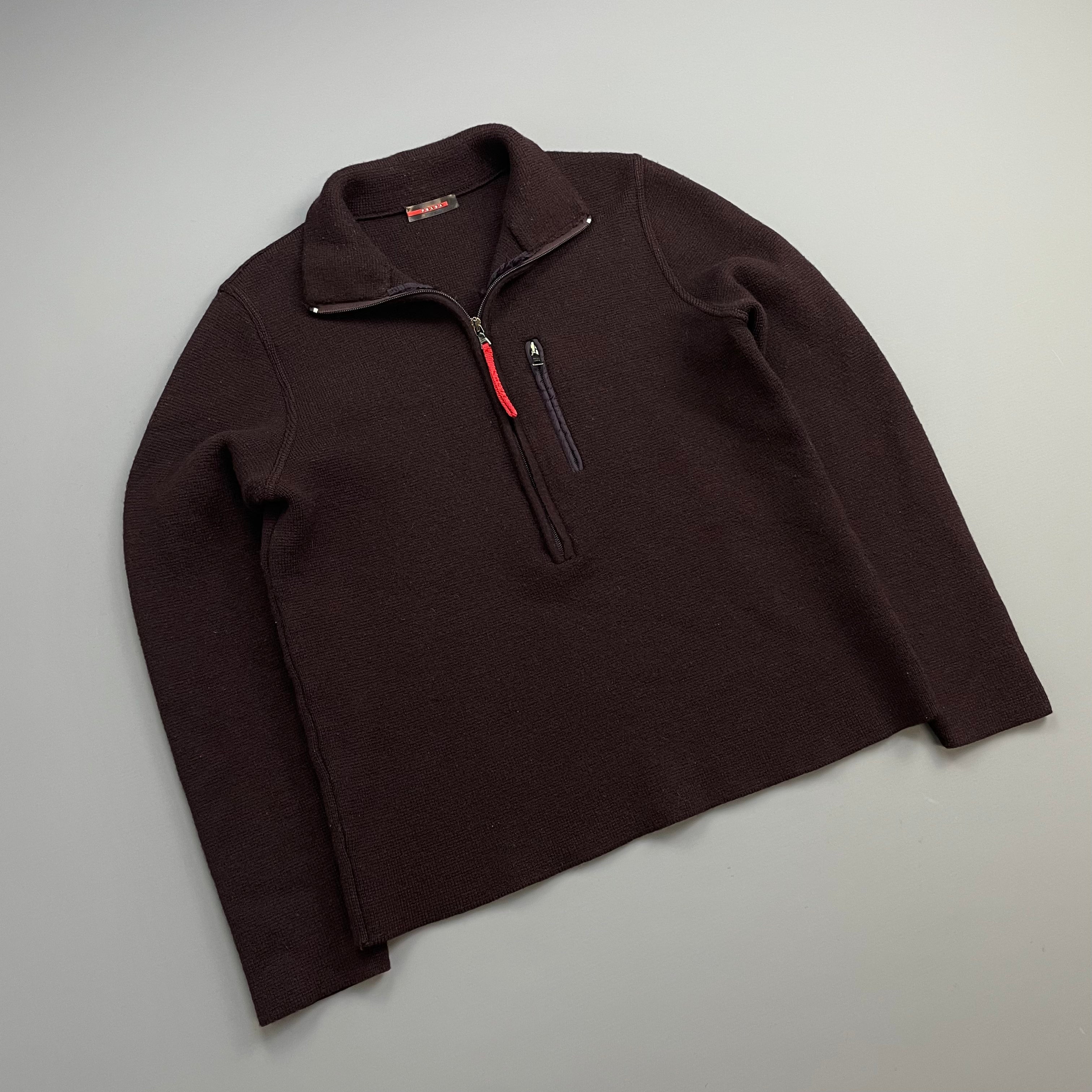 00s prada half zip shirt