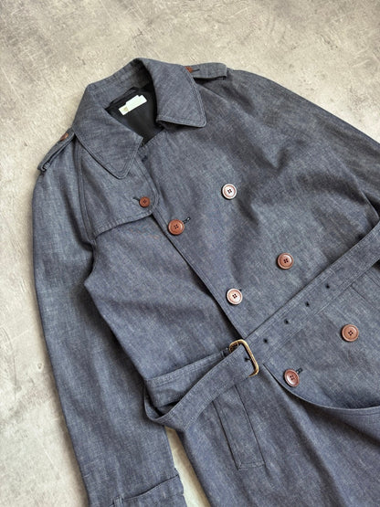 Dries Van Noten Drill Cotton Double Breasted Coat