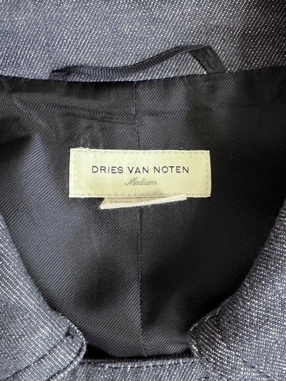 Dries Van Noten Drill Cotton Double Breasted Coat