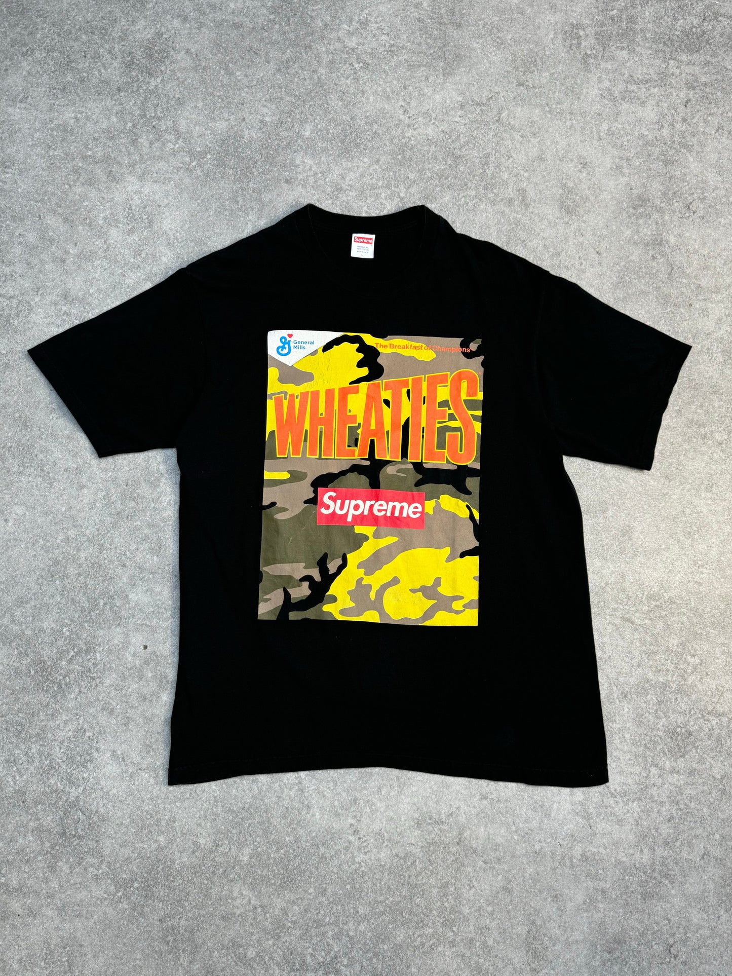 Supreme x Wheaties Camo Graphic Tee