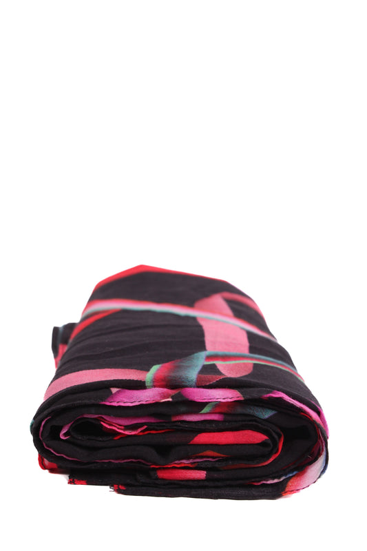 Paul Smith Ribbon Print Linen Scarf Black | O/S, Black