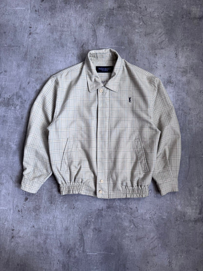 Yves Saint Laurent Light Beige Check Blouson
