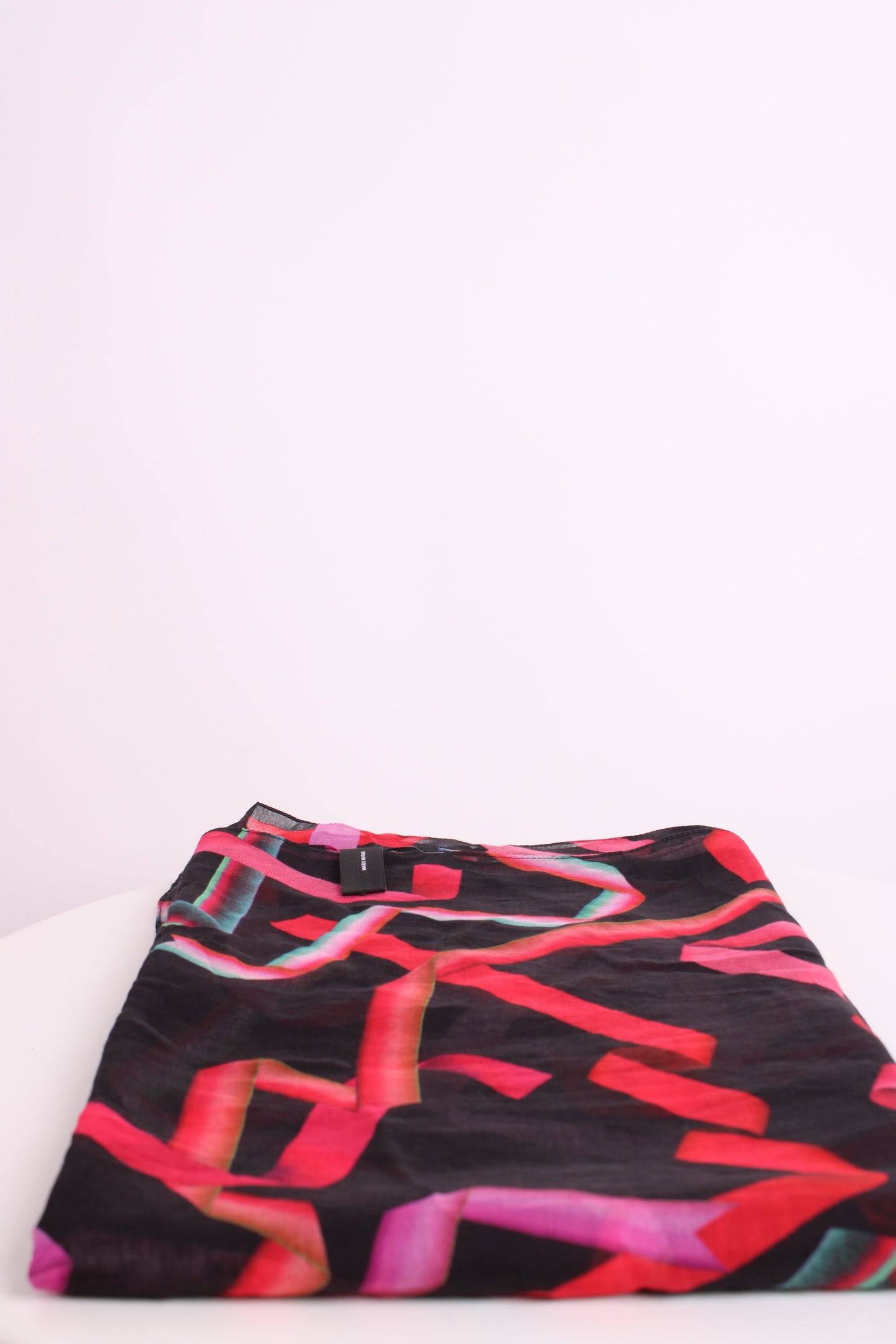 Paul Smith Ribbon Print Linen Scarf Black | O/S, Black