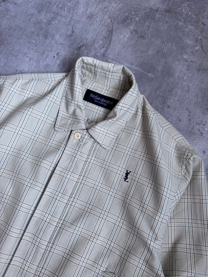 Yves Saint Laurent Light Beige Check Blouson