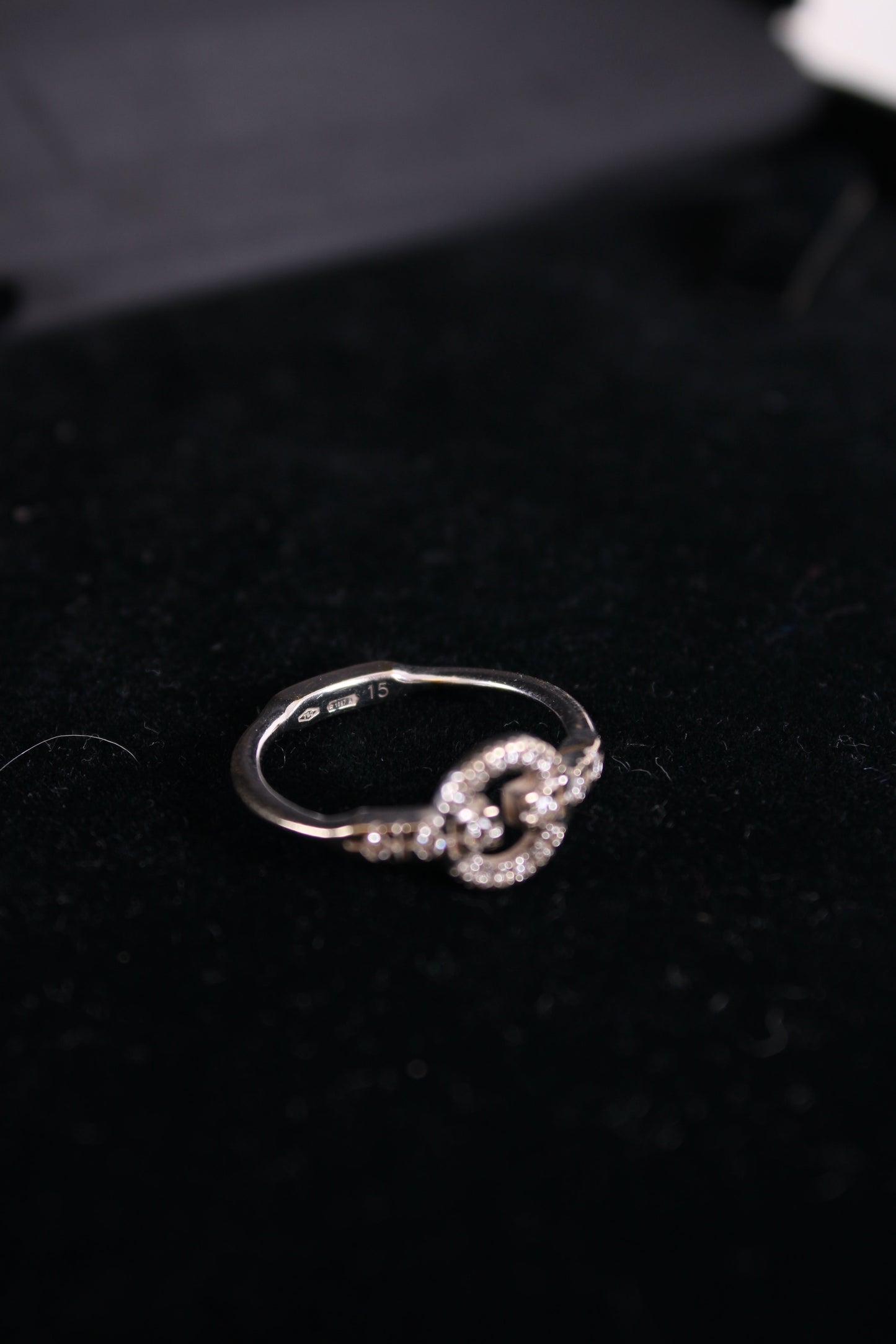 Gucci 18ct White Gold & Diamond Double G Ring 18ct White Gold 15 | O/S, Gold