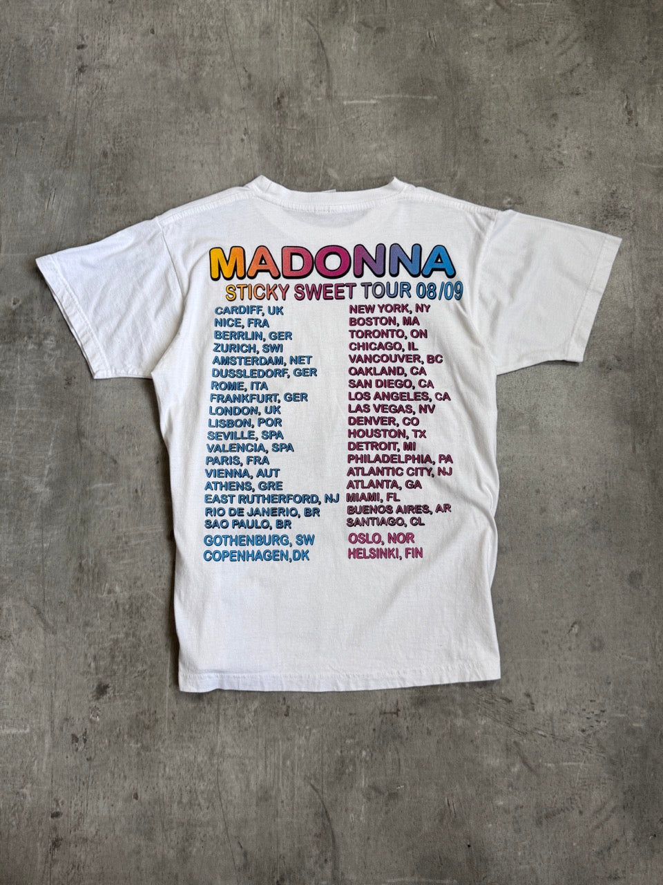 2008/09 Madona Sticky Sweet Tour Tee