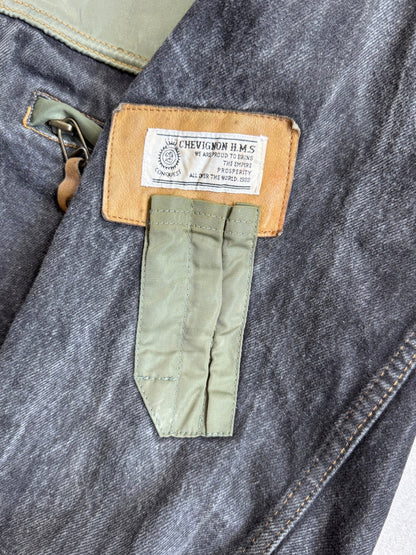 Chevignon Leather Collar Denim Jacket