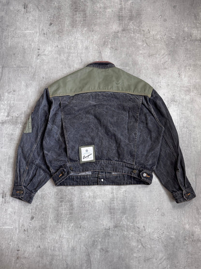 Chevignon Leather Collar Denim Jacket