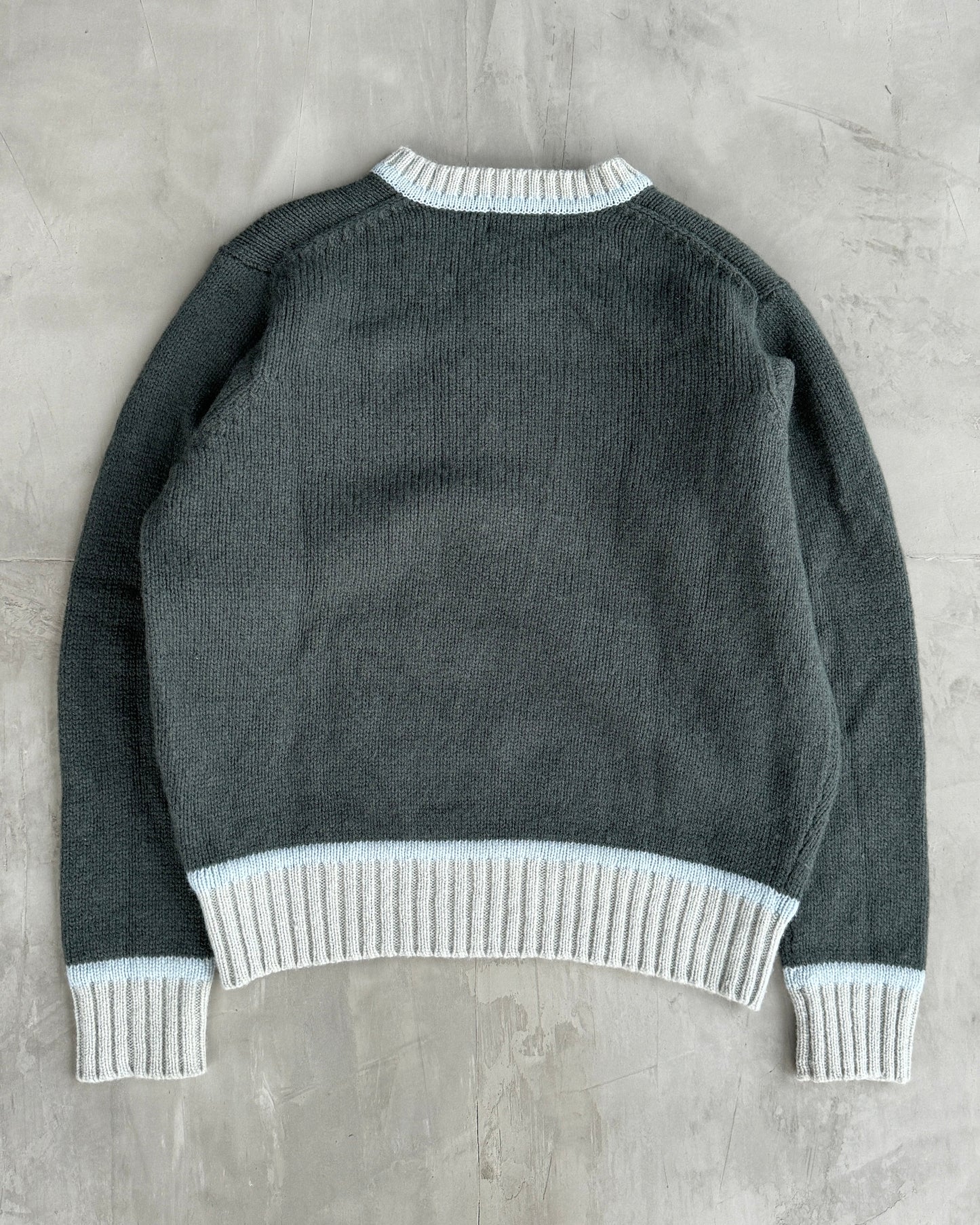 DIESEL MARL V-NECK KNIT SWEATSHIRT - XL | XL, Cream