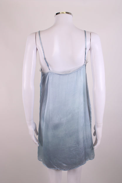Acne Studios S/S Bow Print Slip Dress Light Blue S | Small, Blue