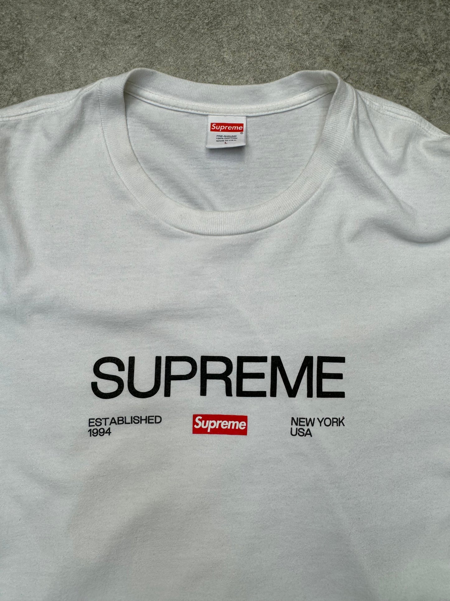 F/W 2021 Supreme Est. 1994 Box Logo Graphic Tee