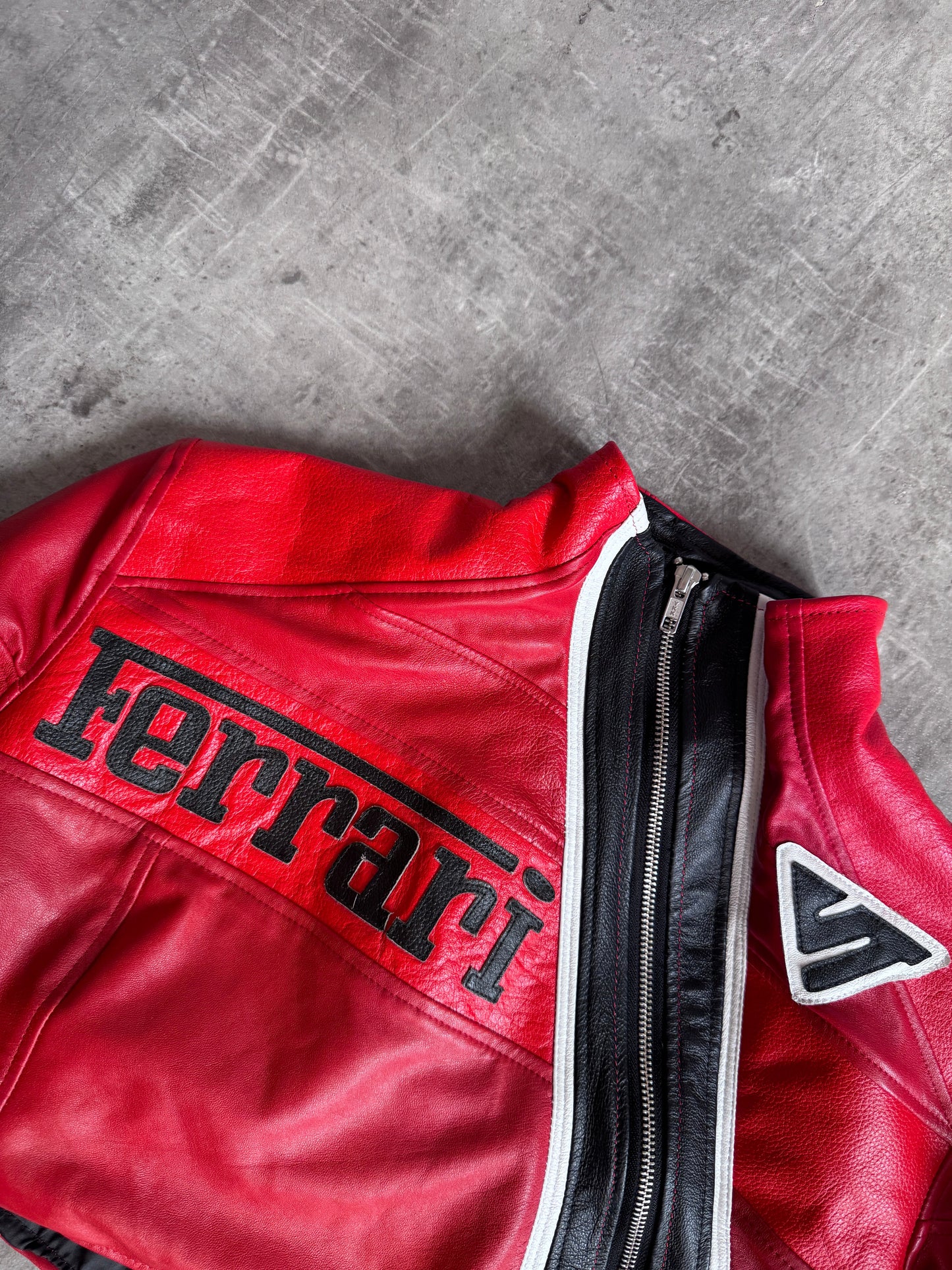 VT Rework x Taya Francis Trinidad and Tobago Ferrari Cropped Leather Jacket