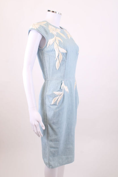 Ermanno Scervino S/S Embroidered Dress Blue/ White 10 | Small, Multicoloured