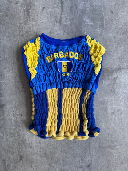 VT Rework x Taya Francis Barbados Knit Detail Shirred Top SC: 5782