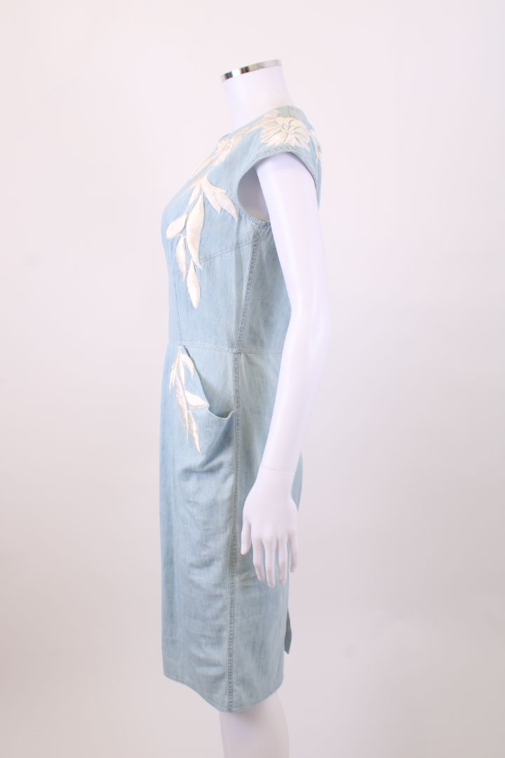 Ermanno Scervino S/S Embroidered Dress Blue/ White 10 | Small, Multicoloured
