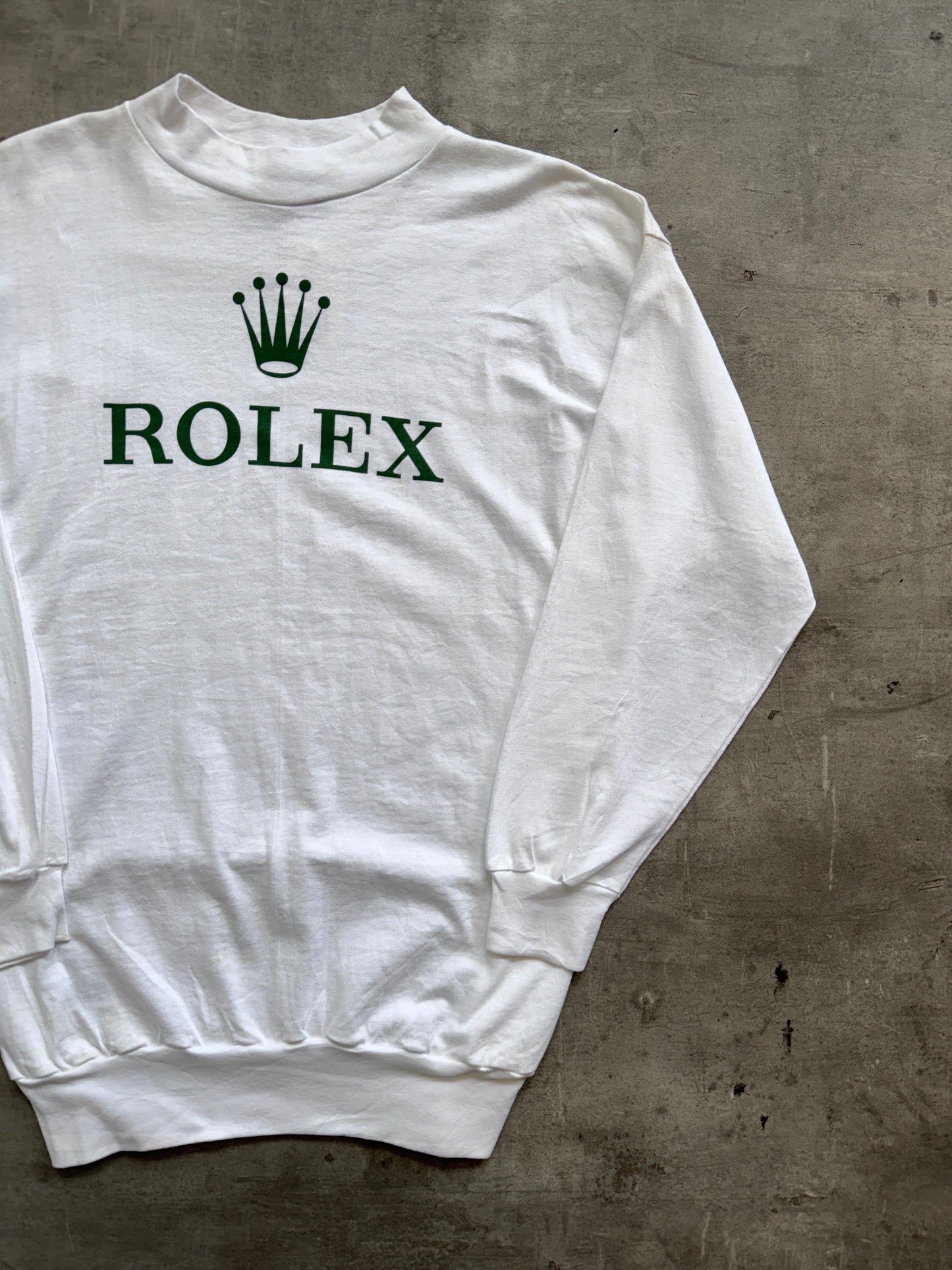 1990's Rolex Cotton Crewneck Sweater | Extra Large, Multicoloured