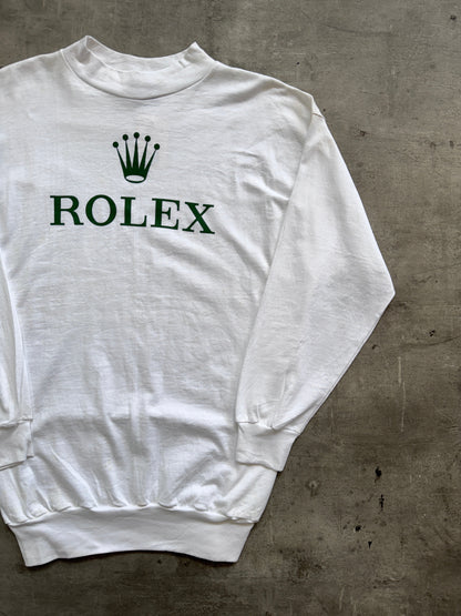 1990's Rolex Cotton Crewneck Sweater | Extra Large, Multicoloured