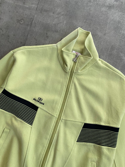 Balenciaga Paris Waffle Track Jacket (HT963). FA: 276 | Small, Lime Green