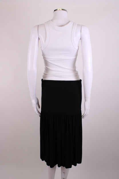 Givenchy Knit/ Pleated Skirt Black 14 | O/S, Black