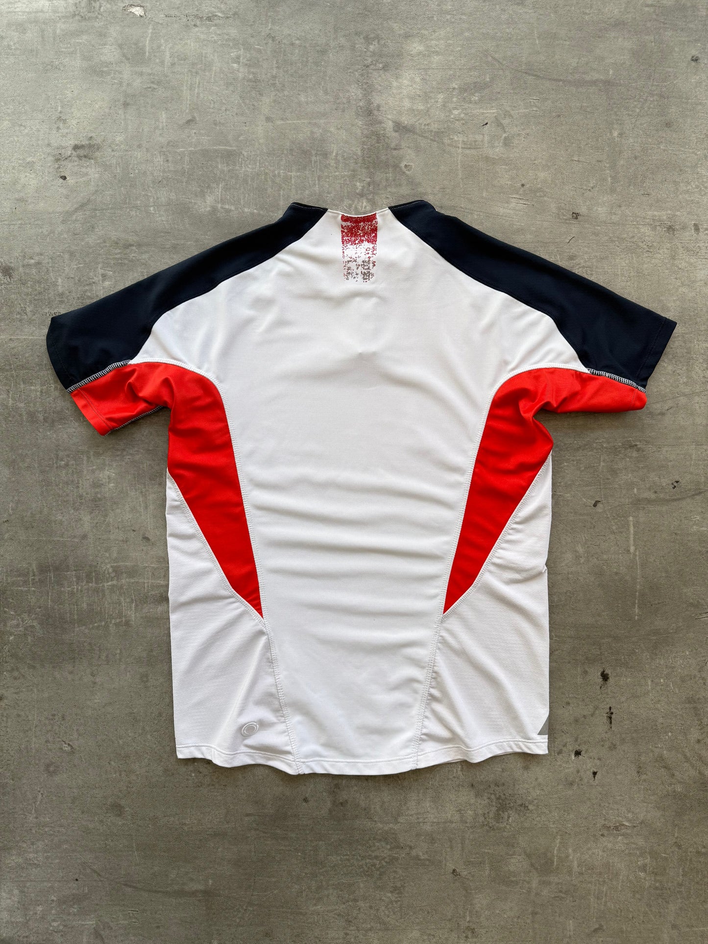 2006 Nike Sphere Tony Spackman Contrast Red Top | Small, Multicoloured
