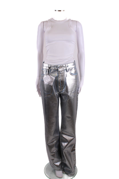 Paco Rabanne Coated Jeans Silver 27 | O/S, Silver