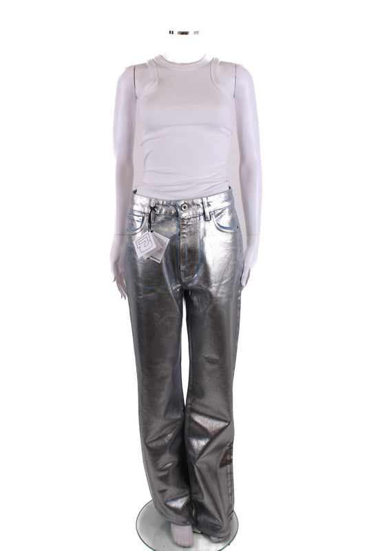 Paco Rabanne Coated Jeans Silver 27 | O/S, Silver