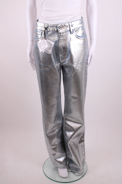 Paco Rabanne Coated Jeans Silver 27 | O/S, Silver