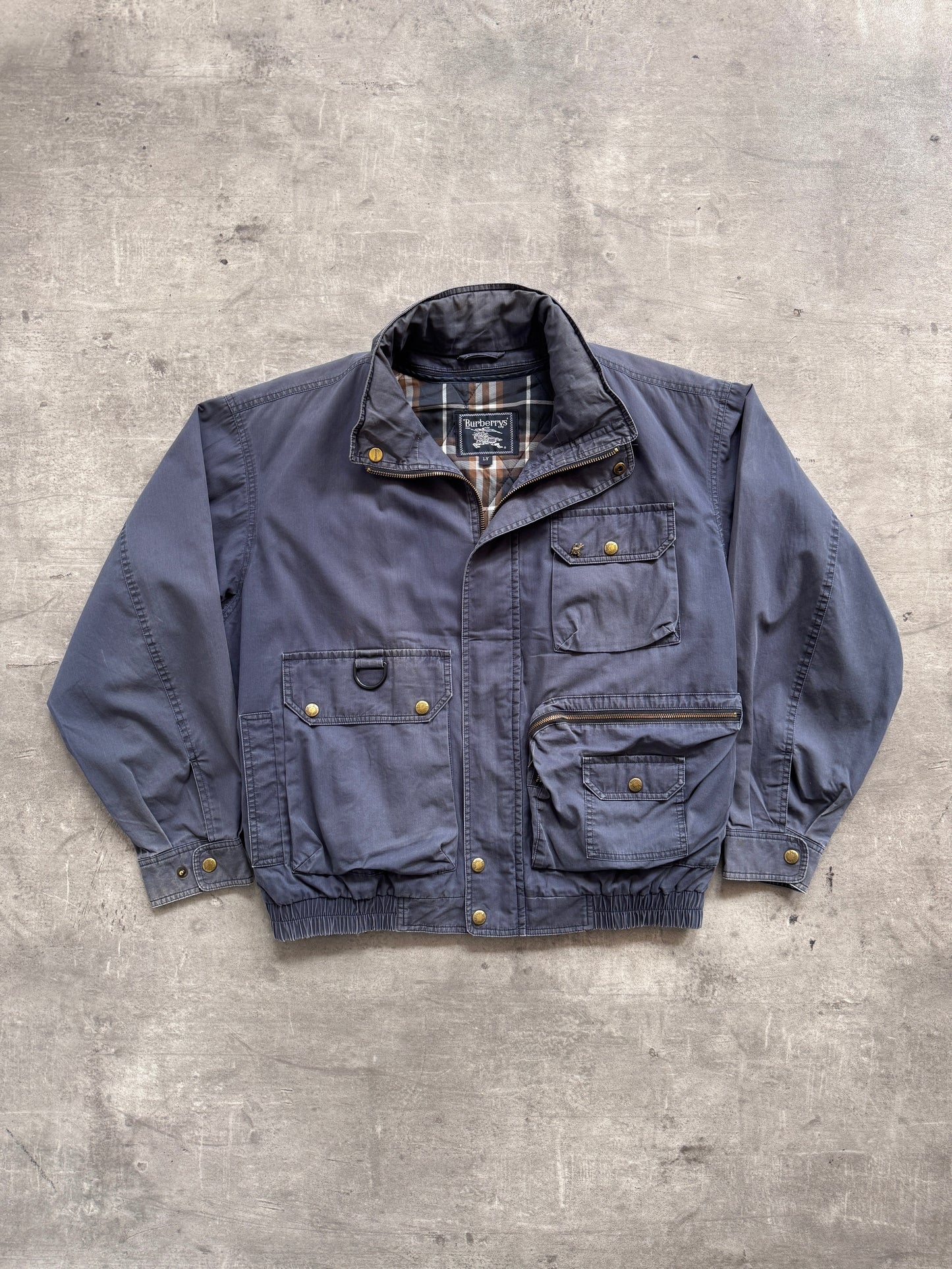 1980's Burberry Japan Faded Modular Utility Blouson | Large, Multicoloured