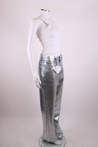 Paco Rabanne Coated Jeans Silver 27 | O/S, Silver